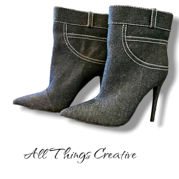 Cape Robbin Shoes - Women's black denim ankle boots